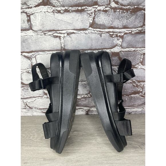 Suzanne Rae Black Synthetic Ankle Strap Platform Wedge Sandals Women Sz 40EU/9.5 - Picture 11 of 16